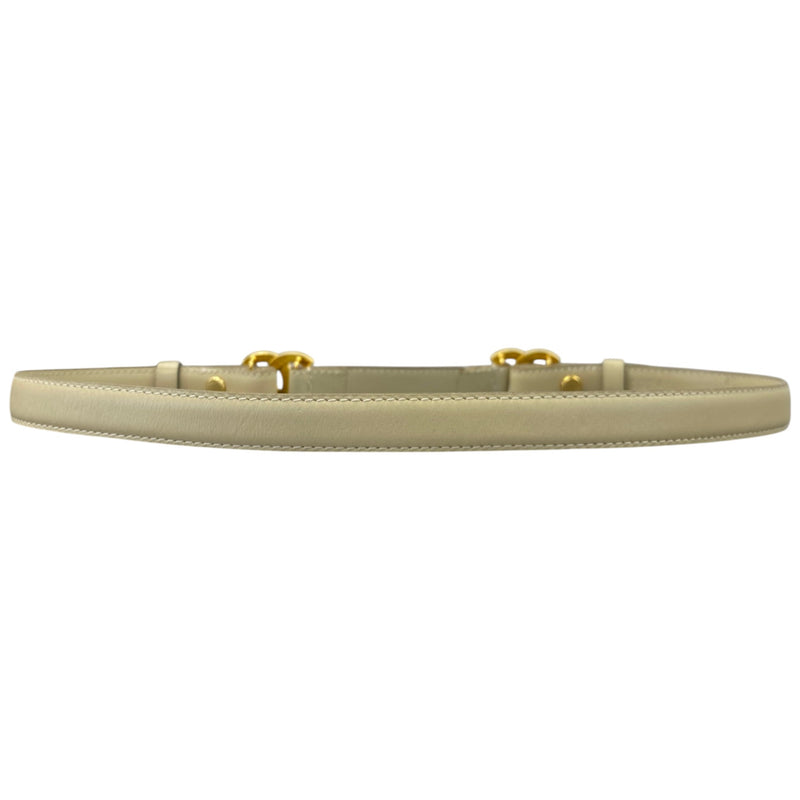 Women's Cc Logo Belt Beige Size 65cm / UK 2