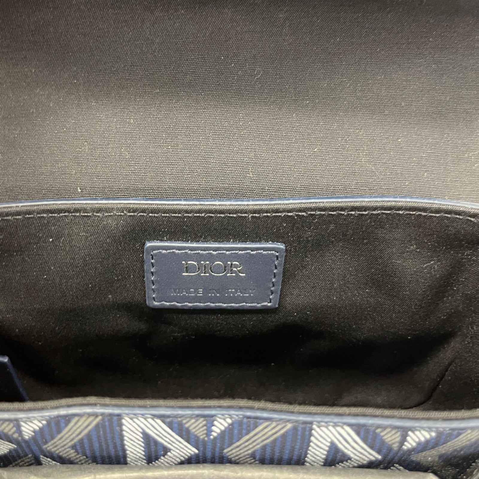 Men's Cd Diamond Wallet On Strap Bag Navy - Photo 13