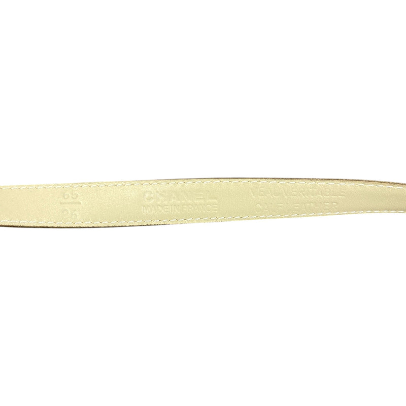 Women's Cc Logo Belt Beige Size 65cm / UK 2