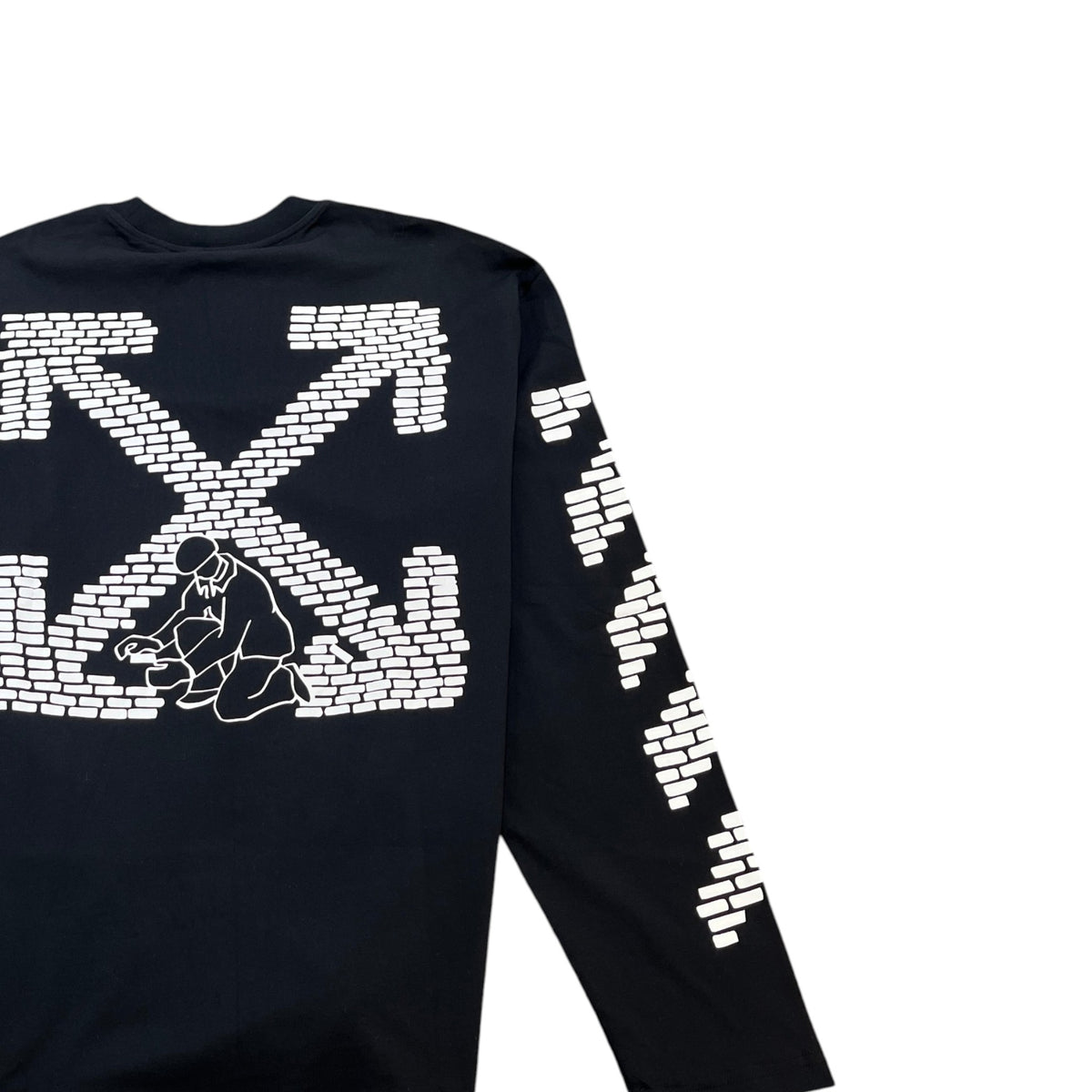 Men's Bricks Arrow Long Sleeve T-Shirt Black Size XL - Photo 4
