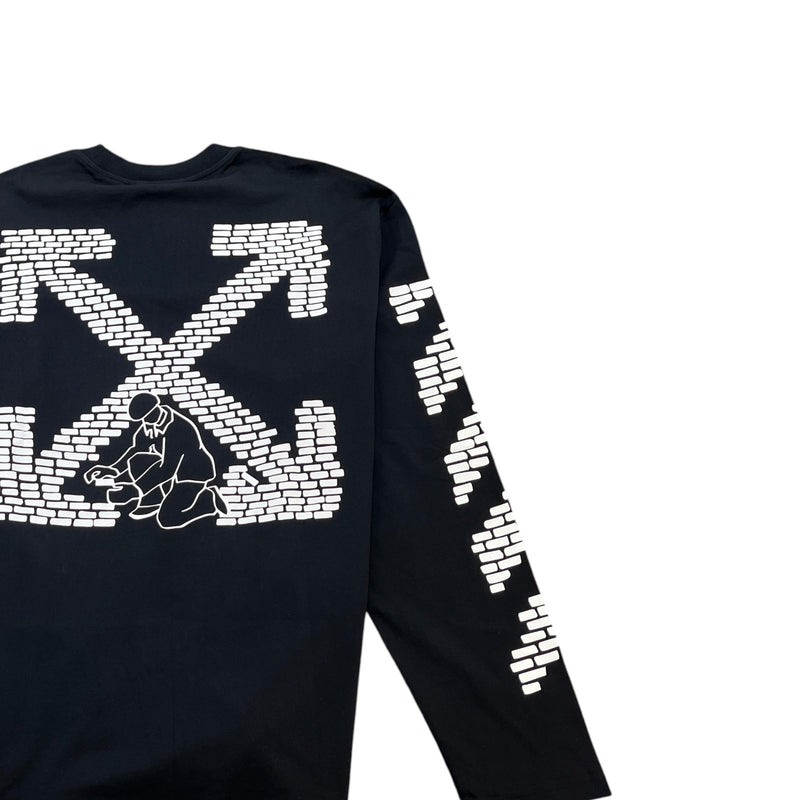 Men's Bricks Arrow Long Sleeve T-Shirt Black Size XL