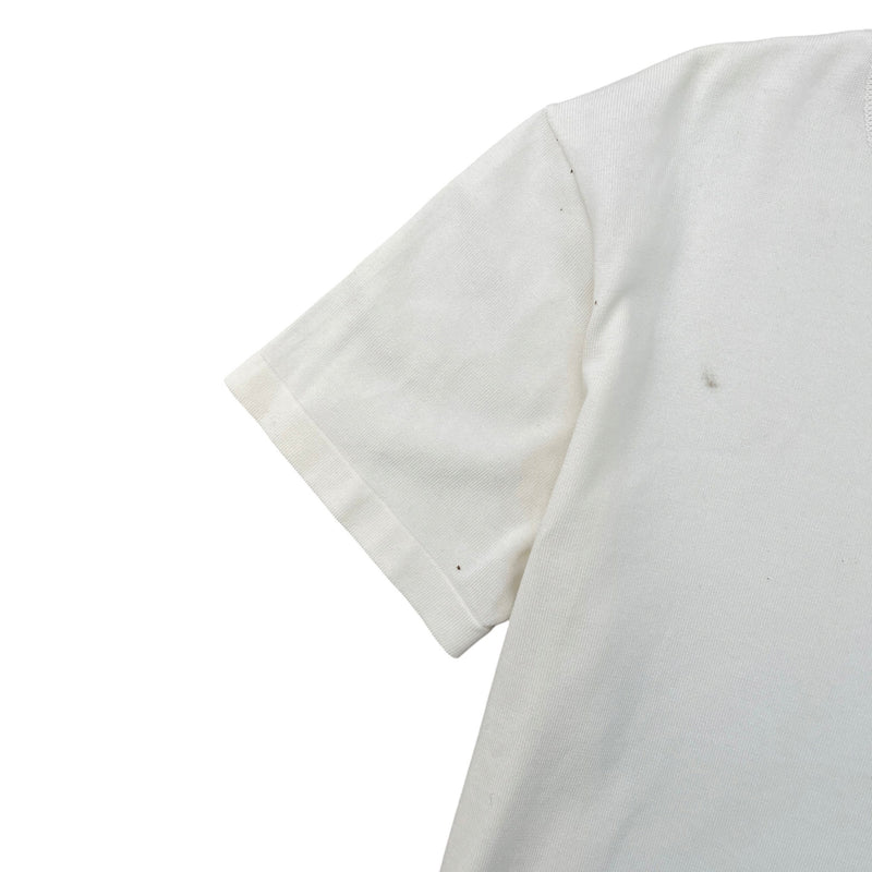 Men's Embroidered Logo T-Shirt White Size L