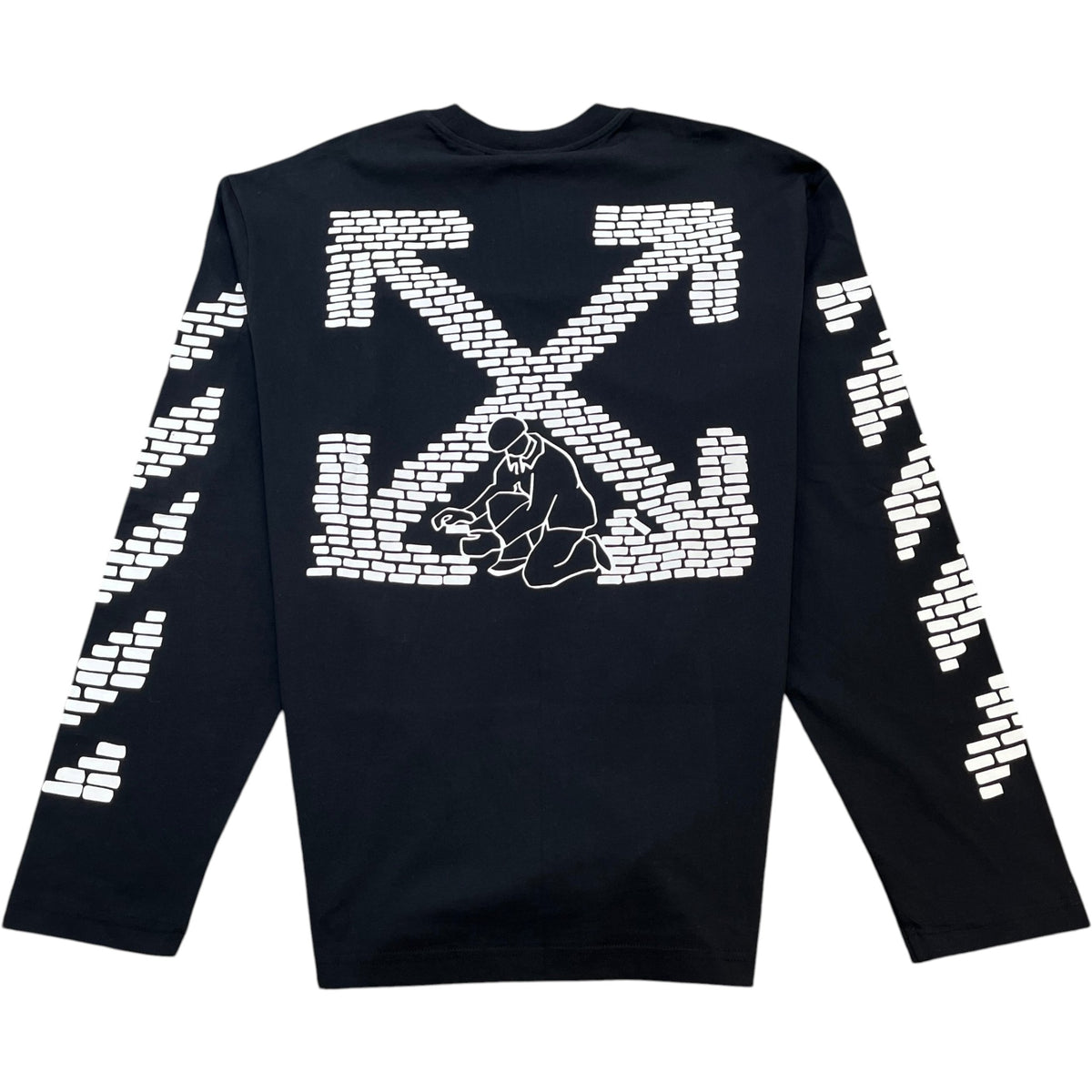 Men's Bricks Arrow Long Sleeve T-Shirt Black Size XL - Photo 2