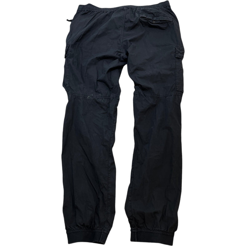 Men's Applique Logo Cargos Black Size Waist 34"
