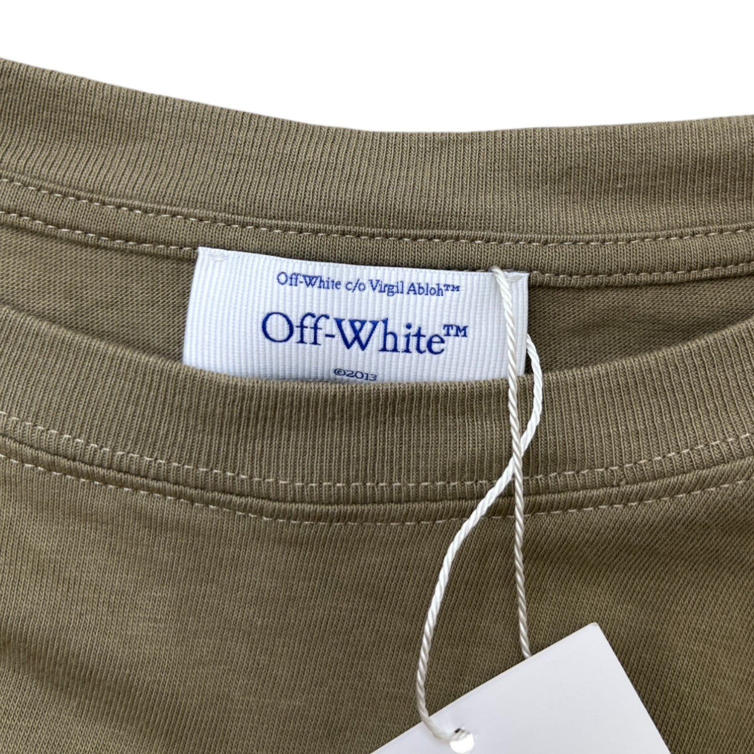 Men's Embroidered Logo T-Shirt Khaki Size XS - Photo 6