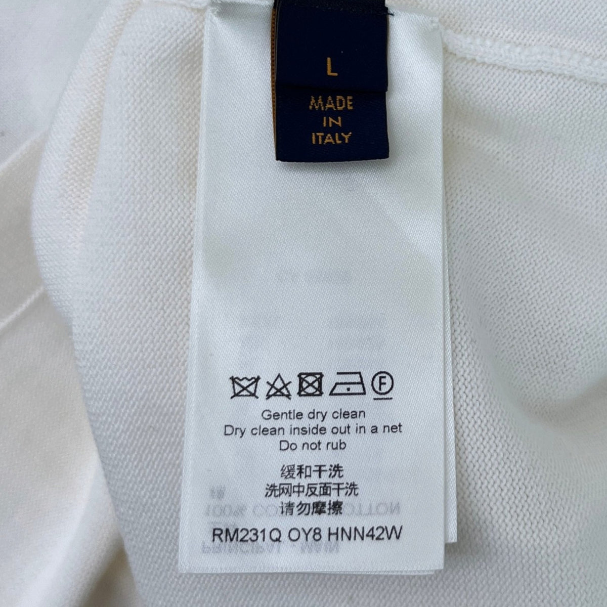 Men's Embroidered Logo T-Shirt White Size L - Photo 7