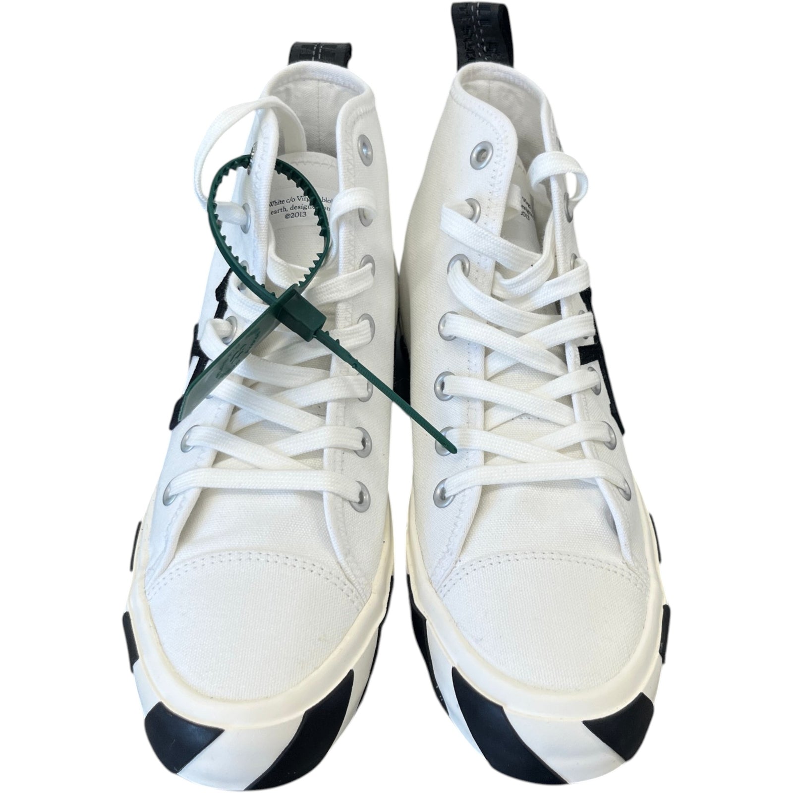 Men's Vulcanised High Trainers White Size EU 40 / UK 6 - Photo 6