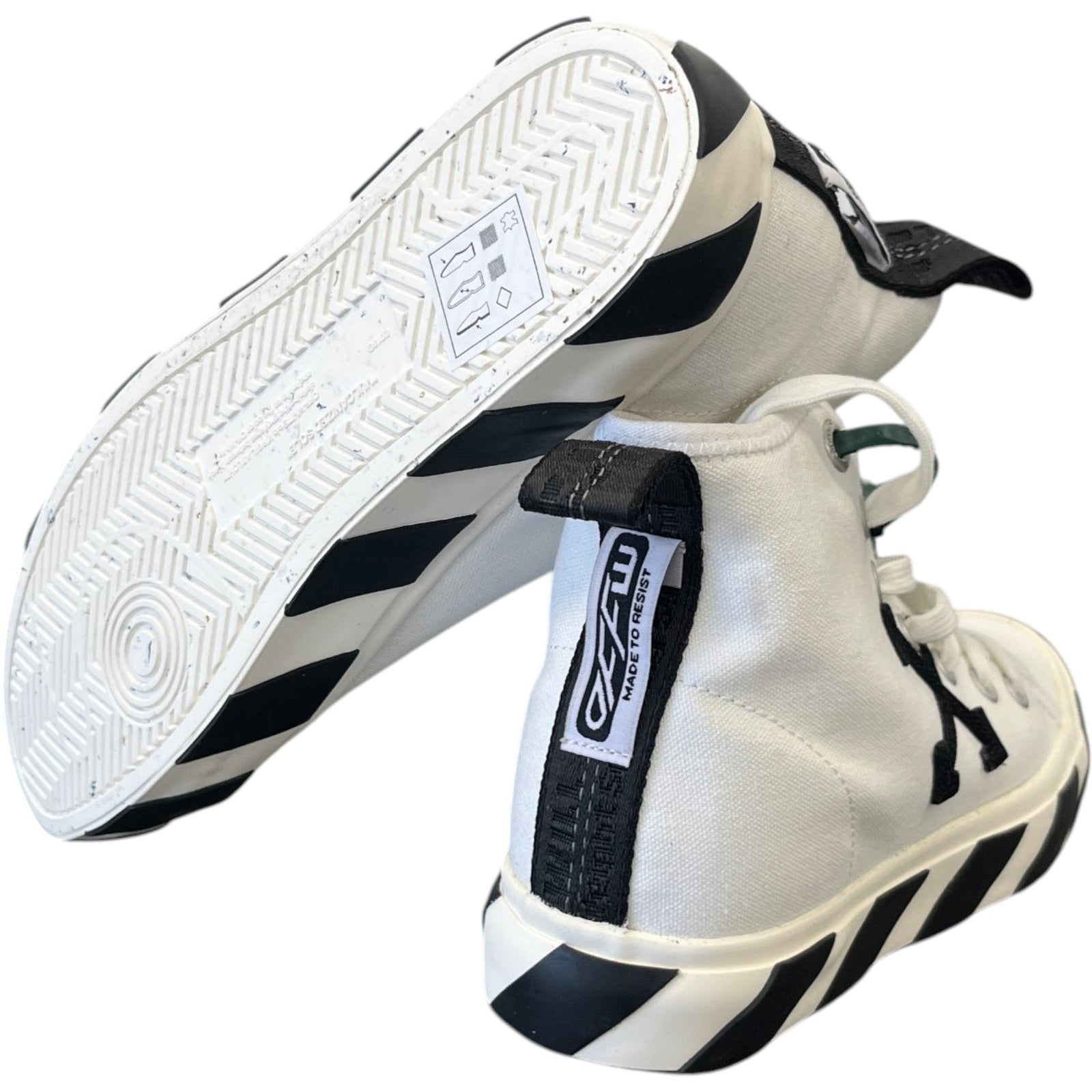 Men's Vulcanised High Trainers White Size EU 40 / UK 6 - Photo 10