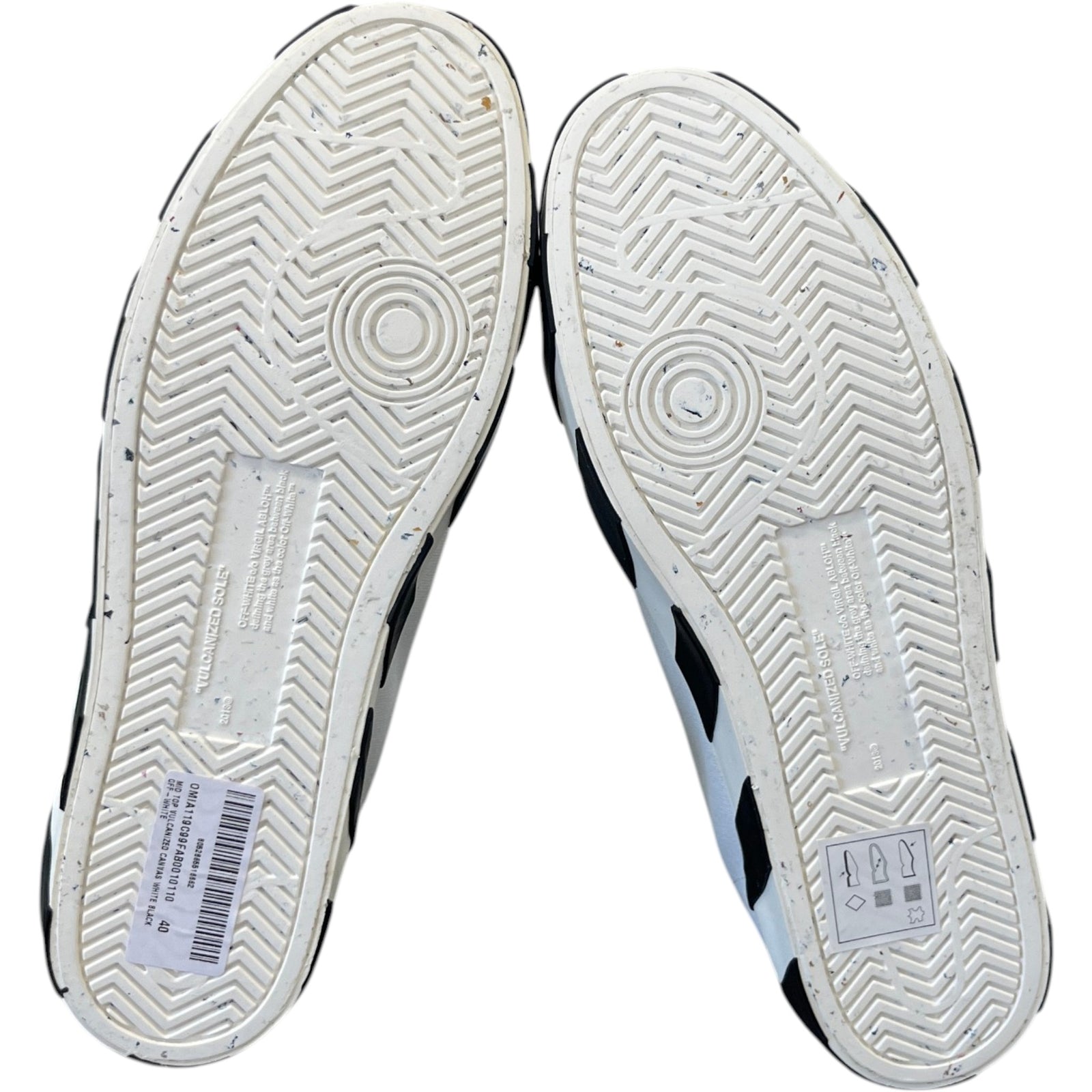 Men's Vulcanised High Trainers White Size EU 40 / UK 6 - Photo 11