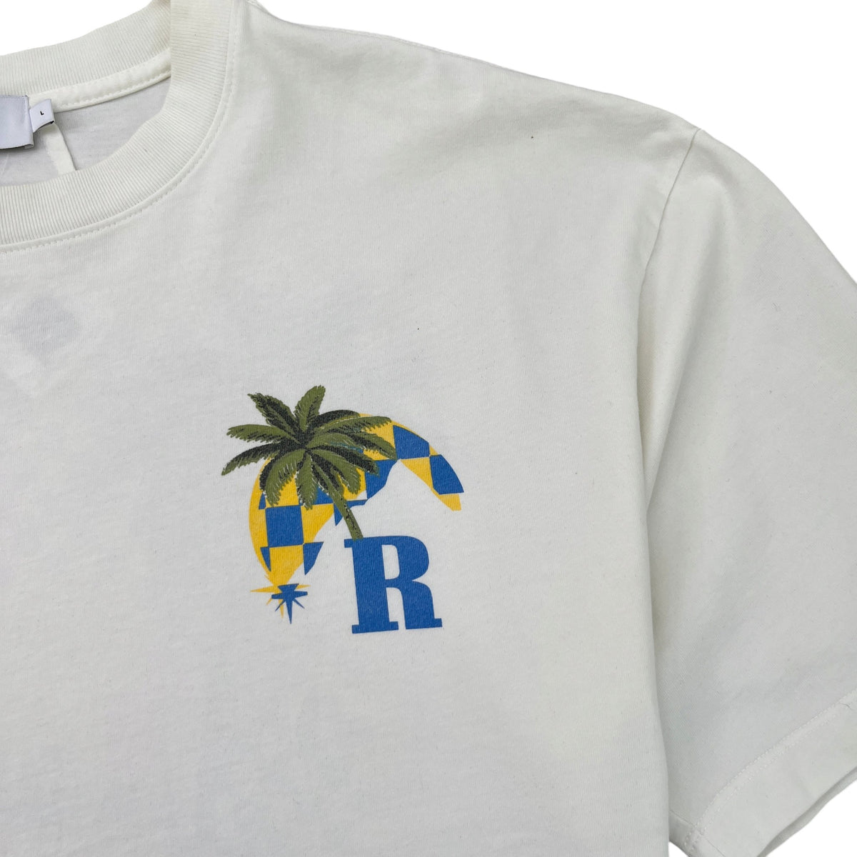 Men's Moonlight Tropics T-Shirt White Size L - Photo 5