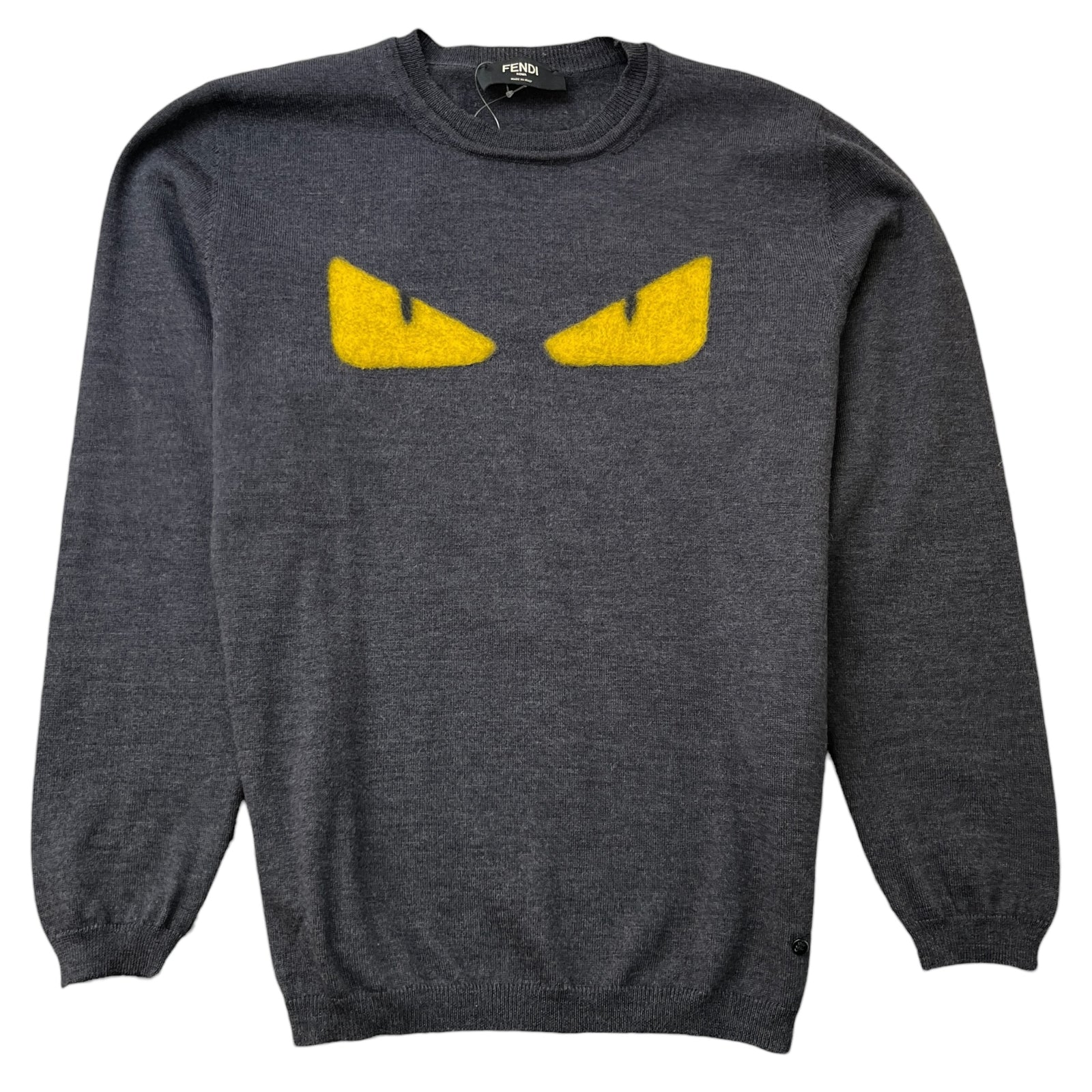 Men's Monster Eyes Jumper Grey Size IT 50 / UK L - Photo 1