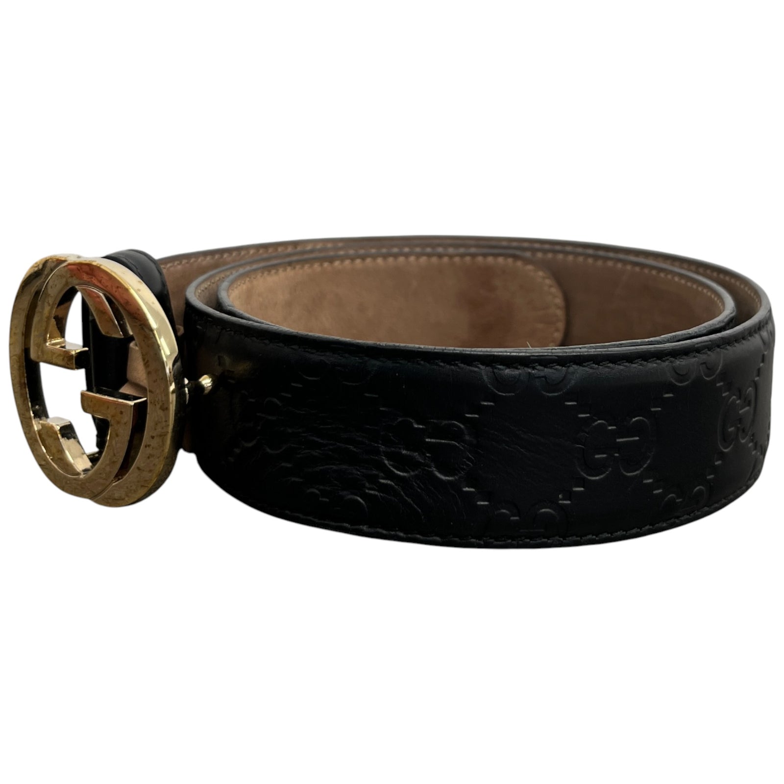 Women's Interlocking G Belt Black Size 80CM / UK 8 - Photo 3