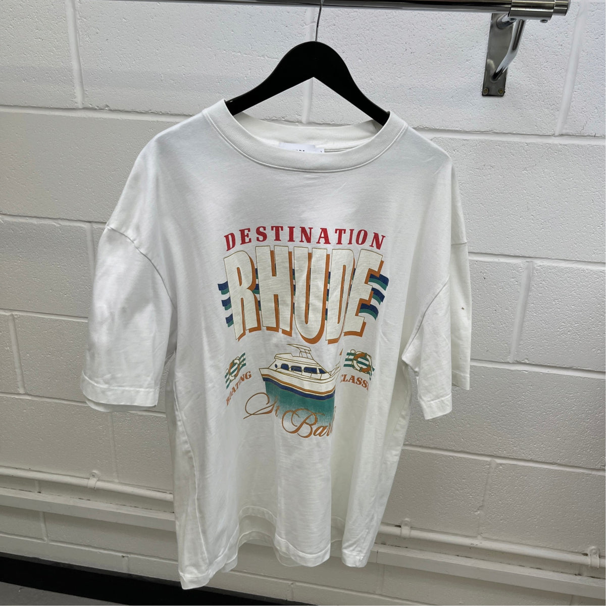 Men's Destination Graphic T-Shirt White Size L - Photo 8