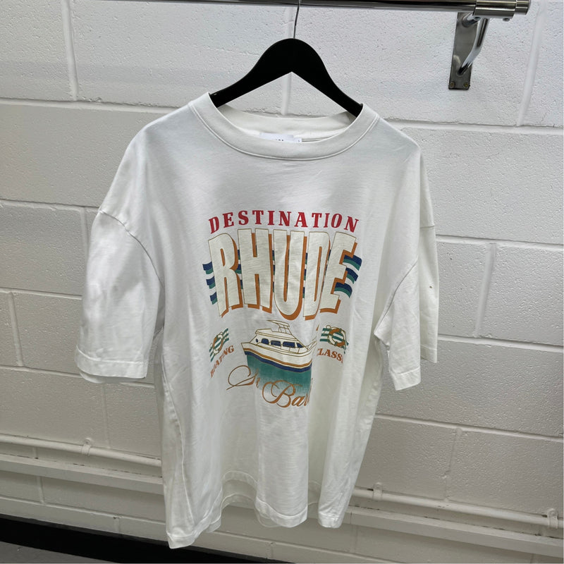 Men's Destination Graphic T-Shirt White Size L