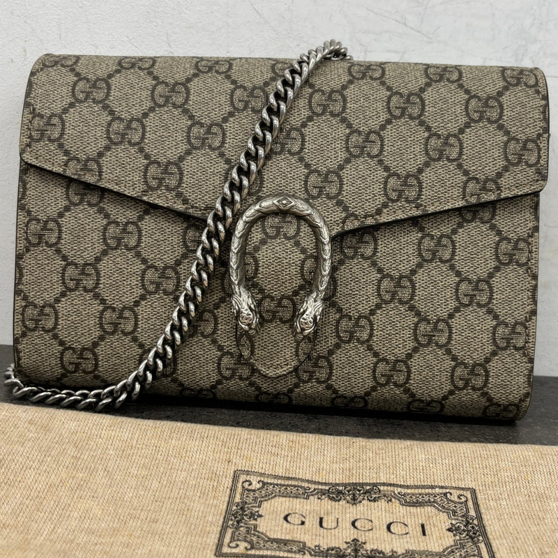 Women's Dionysus Wallet On Chain Crossbody Bag Beige