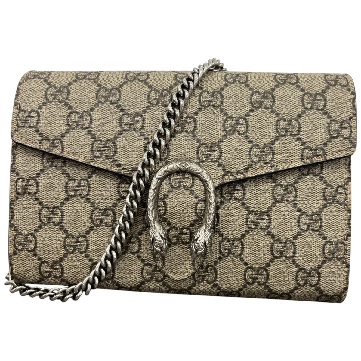 Women's Dionysus Wallet On Chain Crossbody Bag Beige - Photo 1