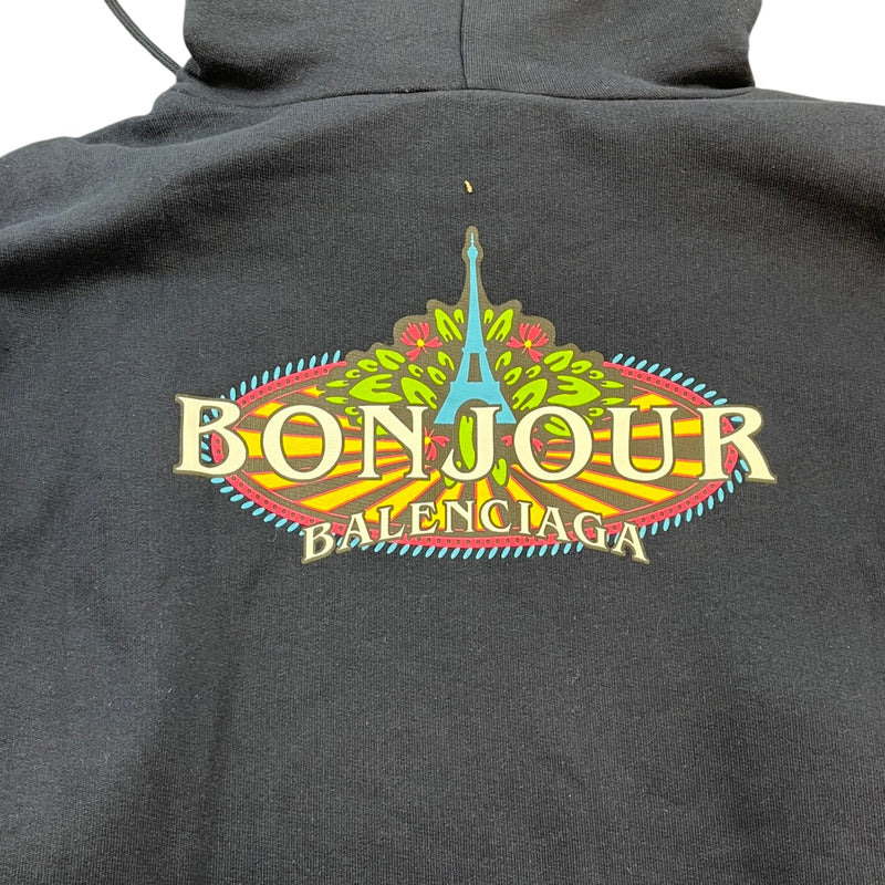 Men's Bonjour Logo Hoodie Navy Size S