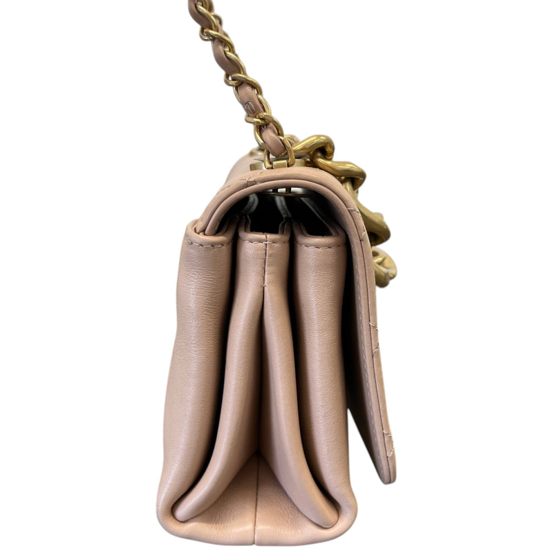 Women's Cc Pearl Chain Crossbody Flap Bag Pink