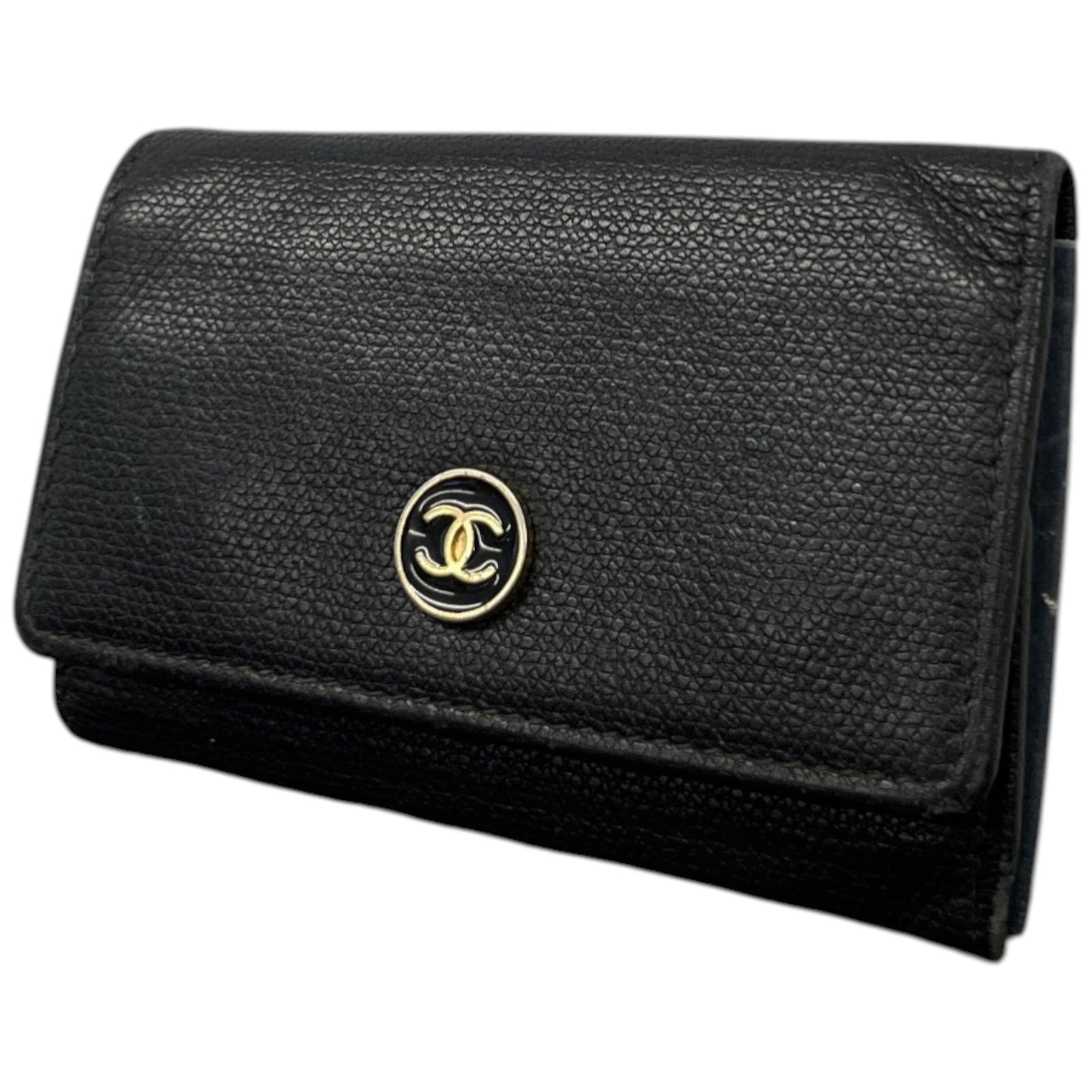 Women's Cc Logo Key Case Wallet Black - Photo 4