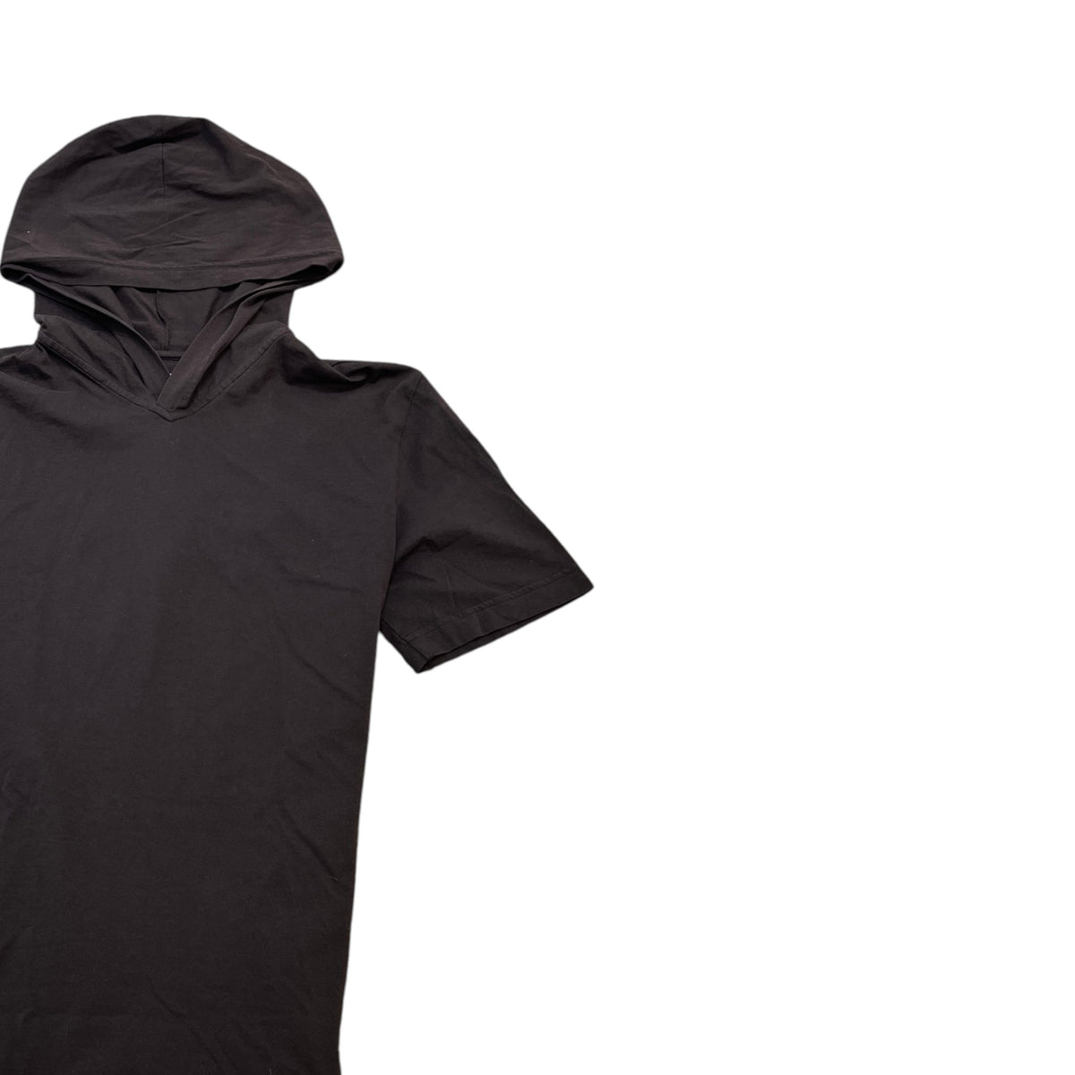 Men's Hooded T-Shirt Brown Size XS - Photo 3