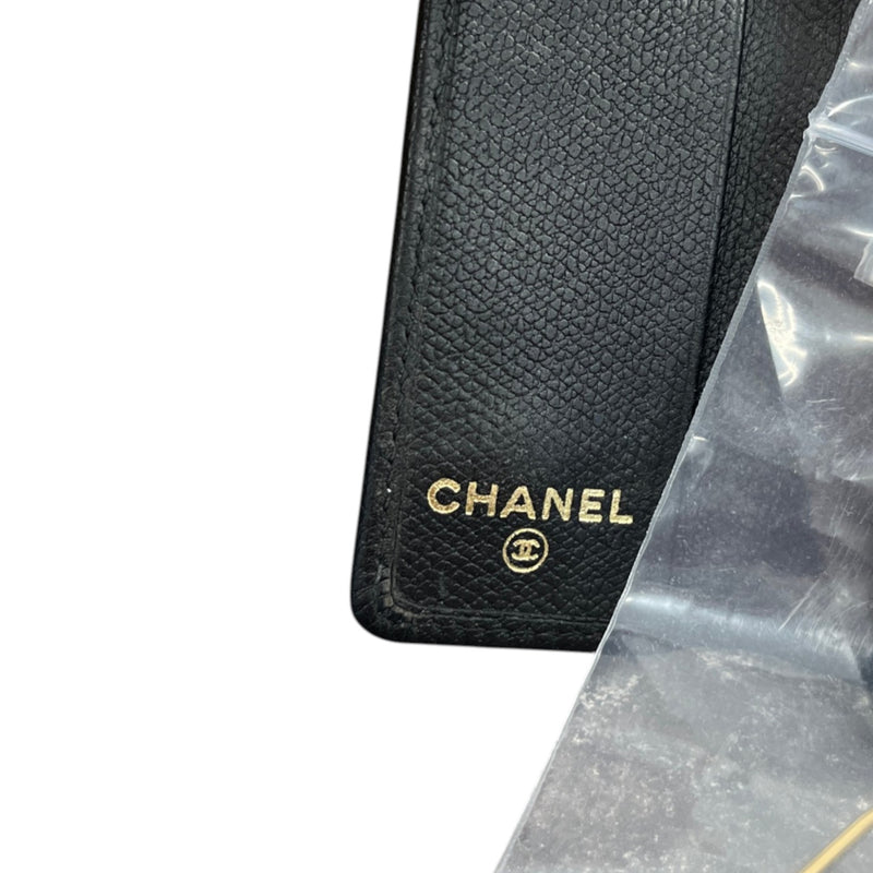 Women's Cc Logo Key Case Wallet Black