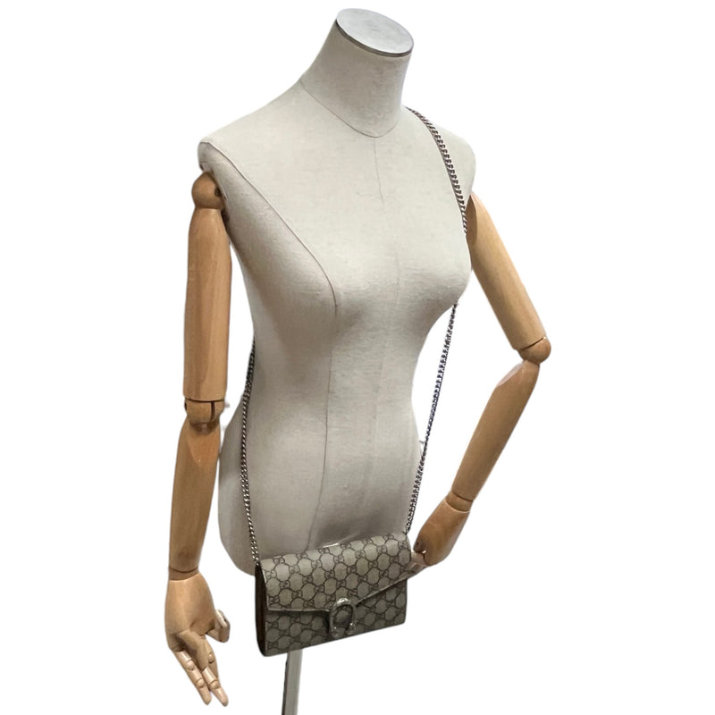 Women's Dionysus Wallet On Chain Crossbody Bag Beige