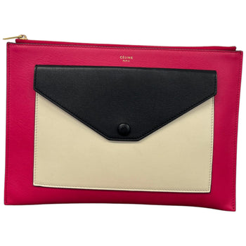 Women's Envelope Zip Clutch Pink