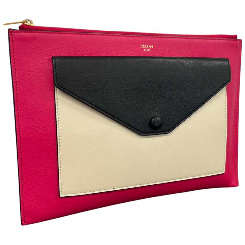 Women's Envelope Zip Clutch Pink