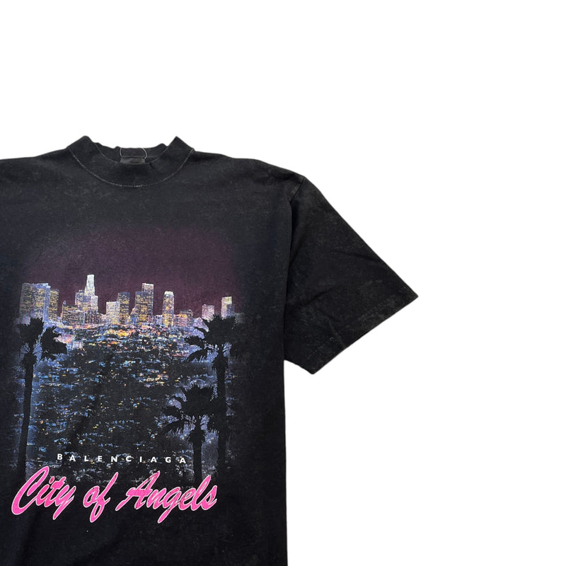 Men's City Of Angels T-Shirt Black Size S