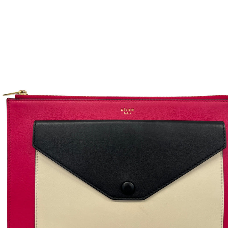 Women's Envelope Zip Clutch Pink