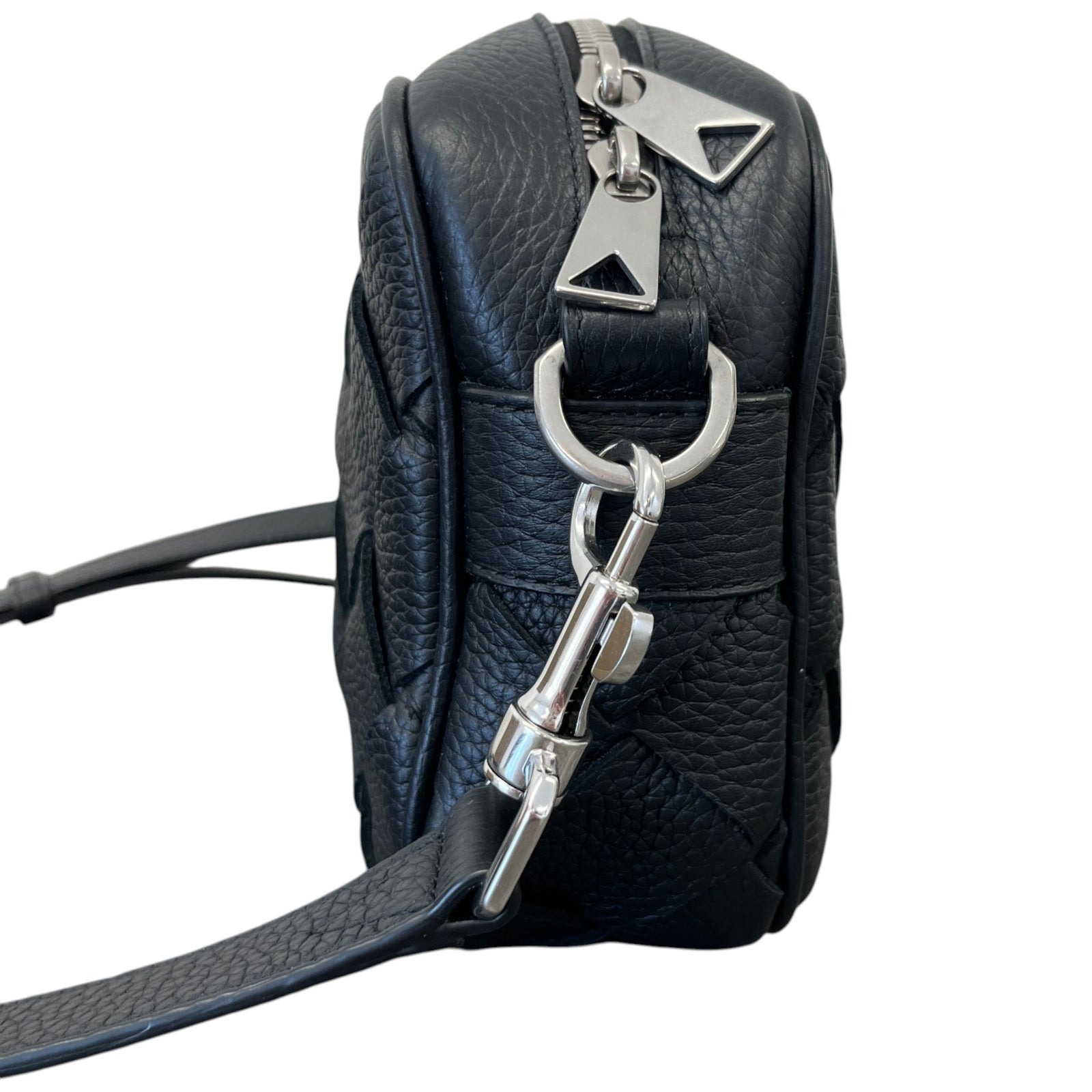 Men's Intrecciato Camera Bag Black - Photo 6