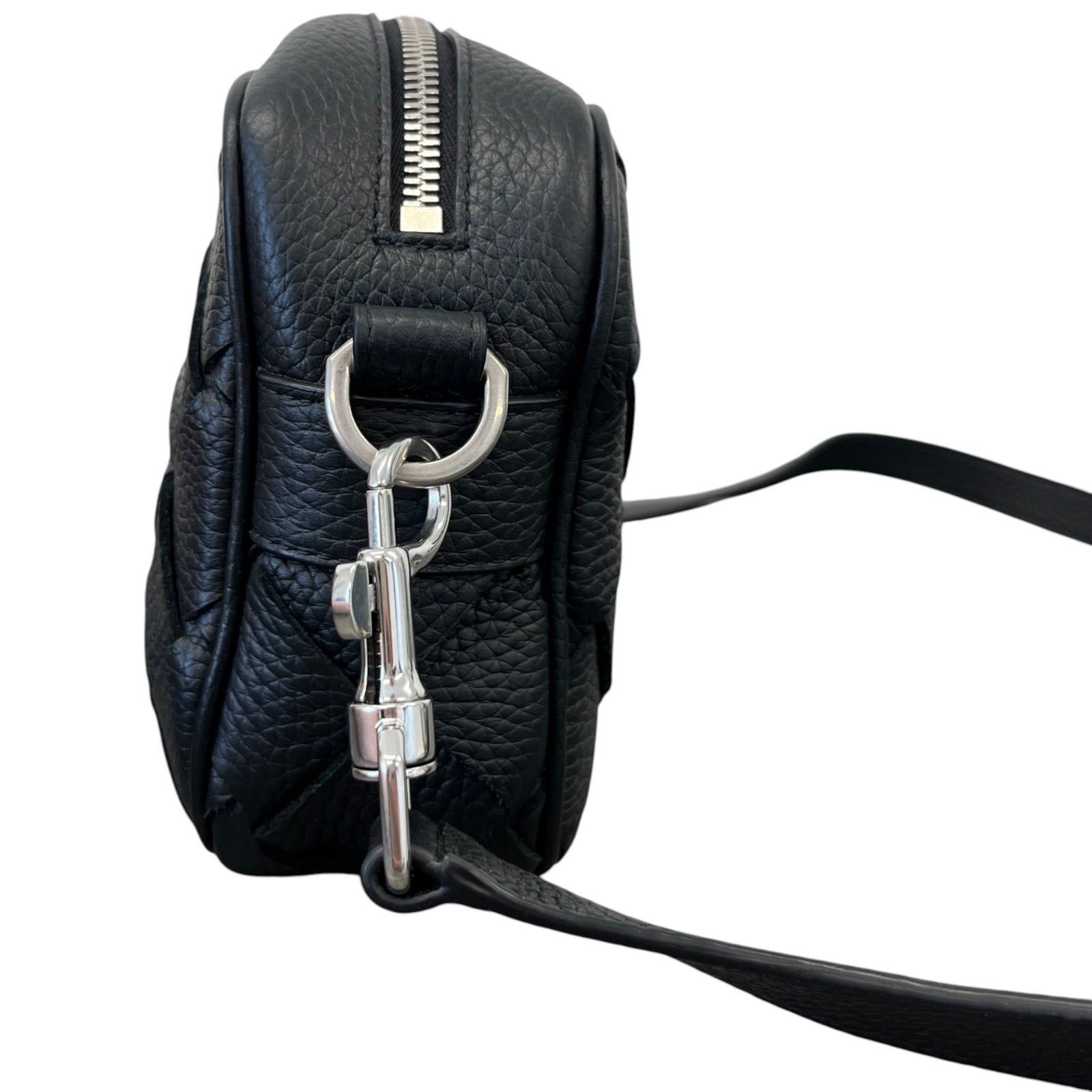 Men's Intrecciato Camera Bag Black - Photo 7