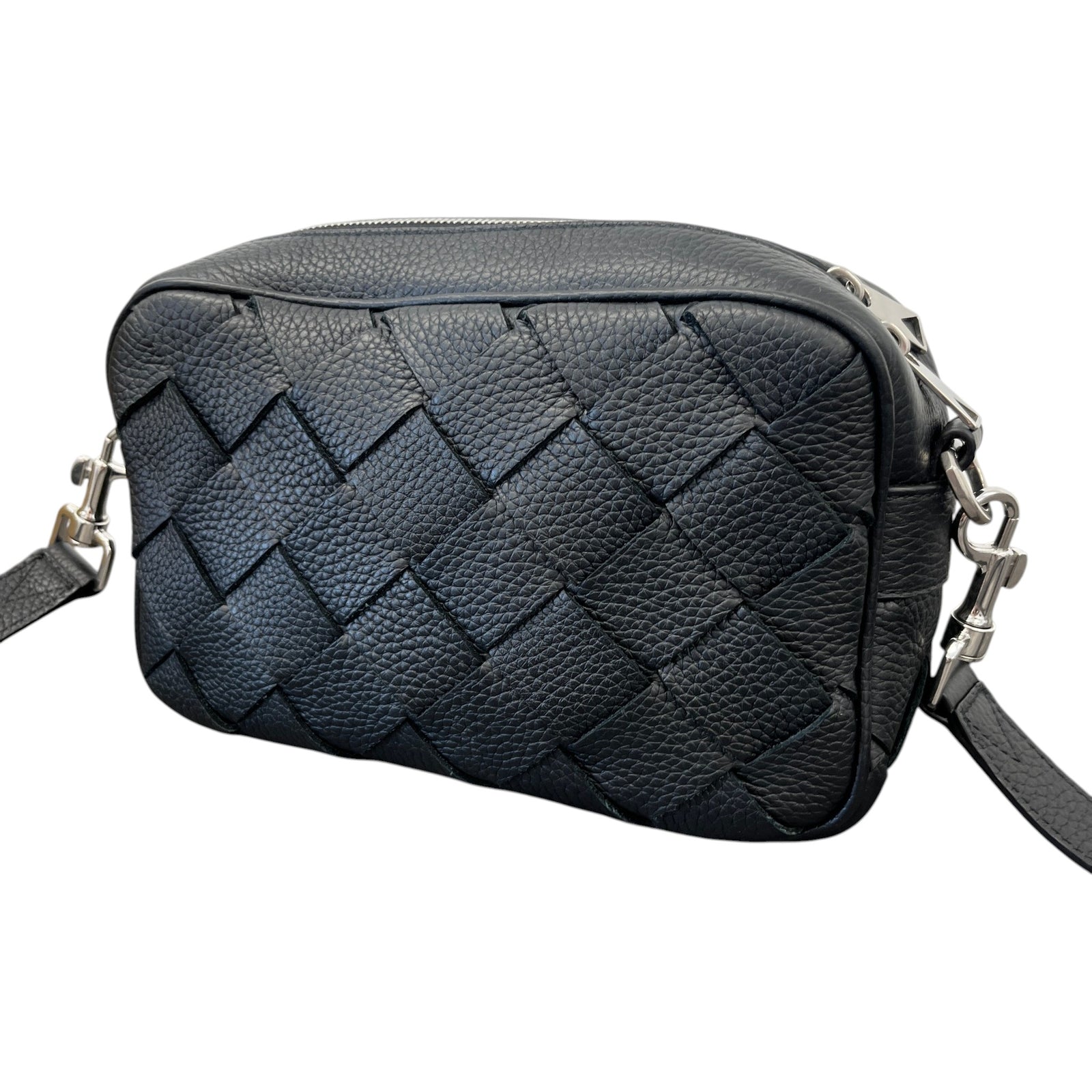 Men's Intrecciato Camera Bag Black - Photo 9