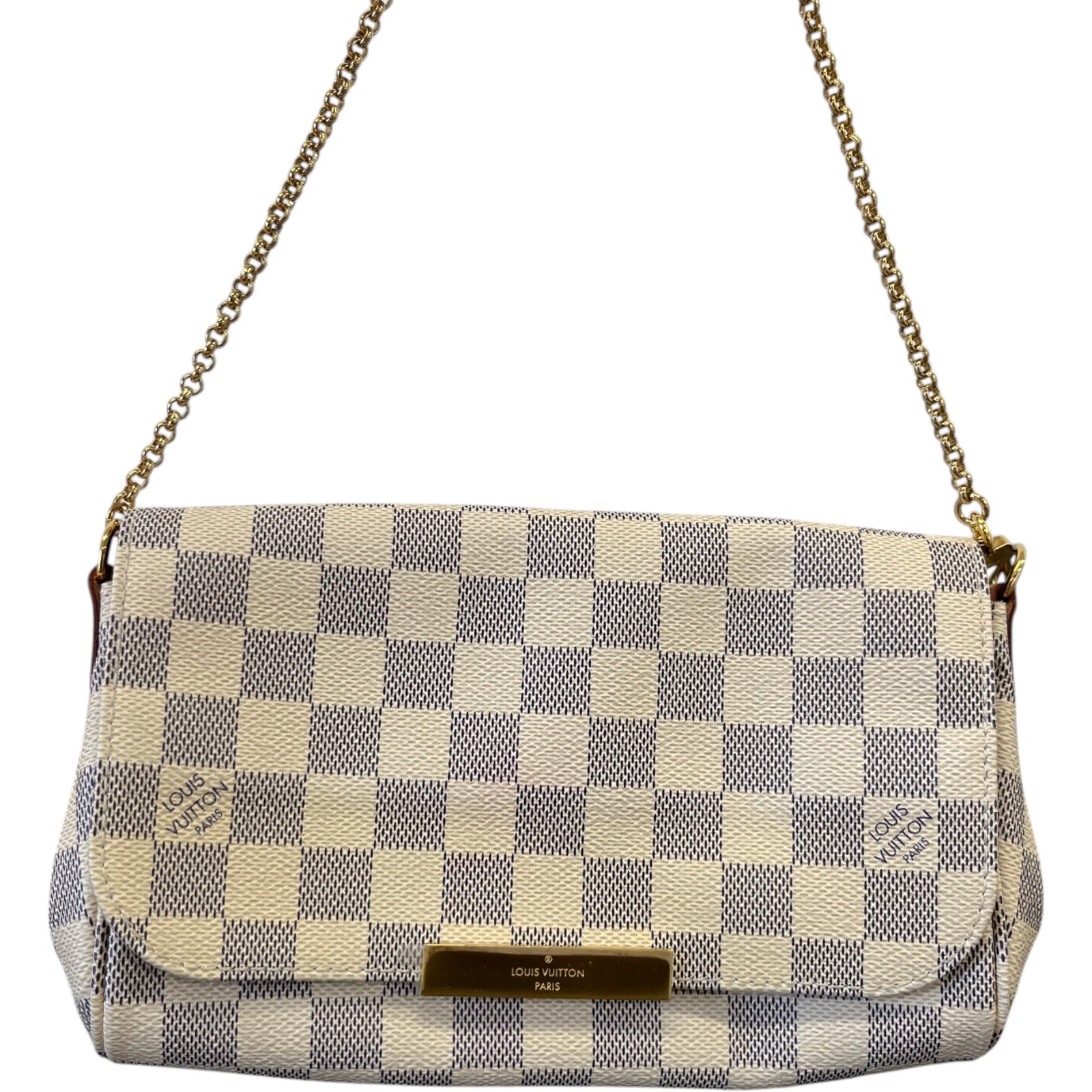 Women's Damier Azur Favorite MM Clutch Cream - Photo 4