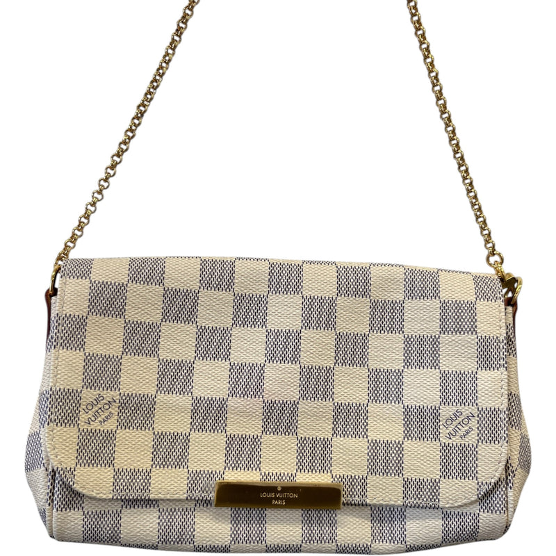 Women's Damier Azur Favorite MM Clutch Cream