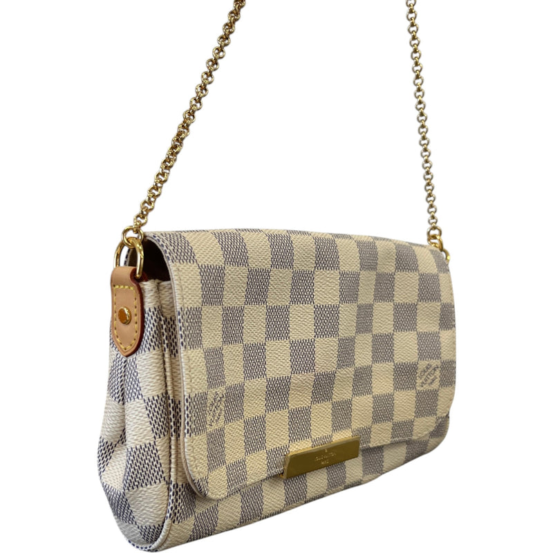 Women's Damier Azur Favorite MM Clutch Cream
