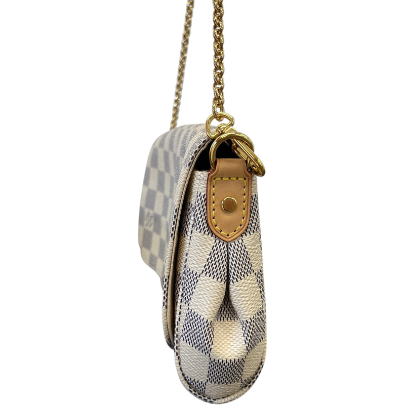 Women's Damier Azur Favorite MM Clutch Cream