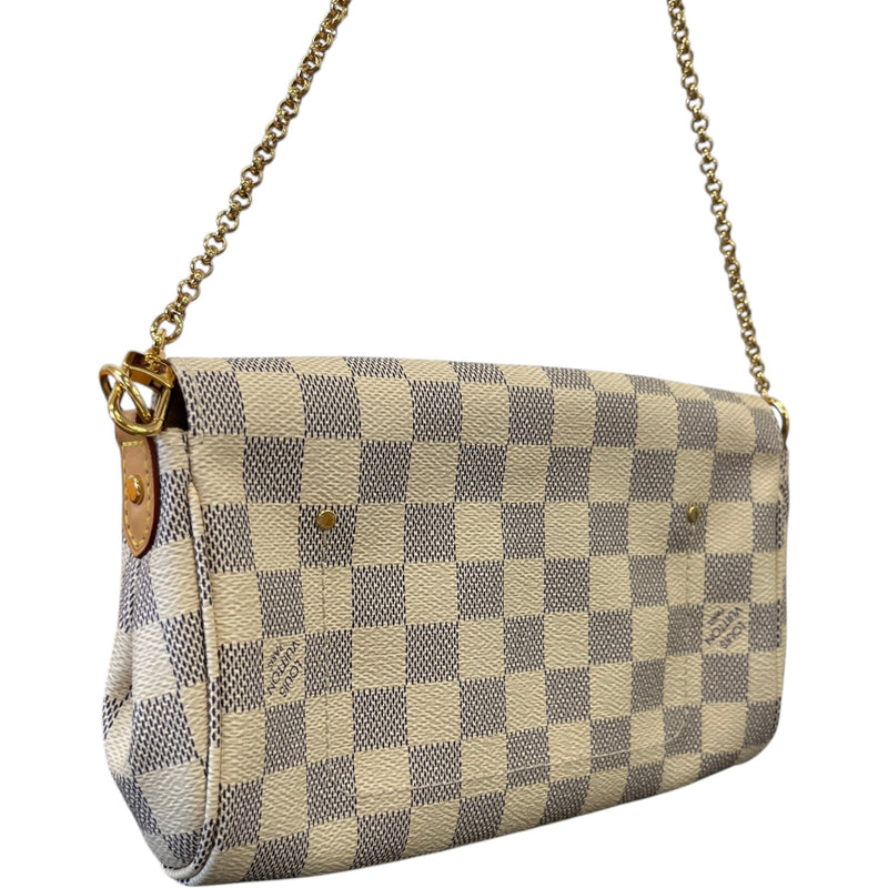 Women's Damier Azur Favorite MM Clutch Cream
