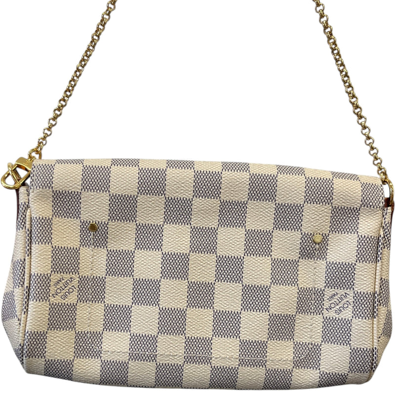 Women's Damier Azur Favorite MM Clutch Cream