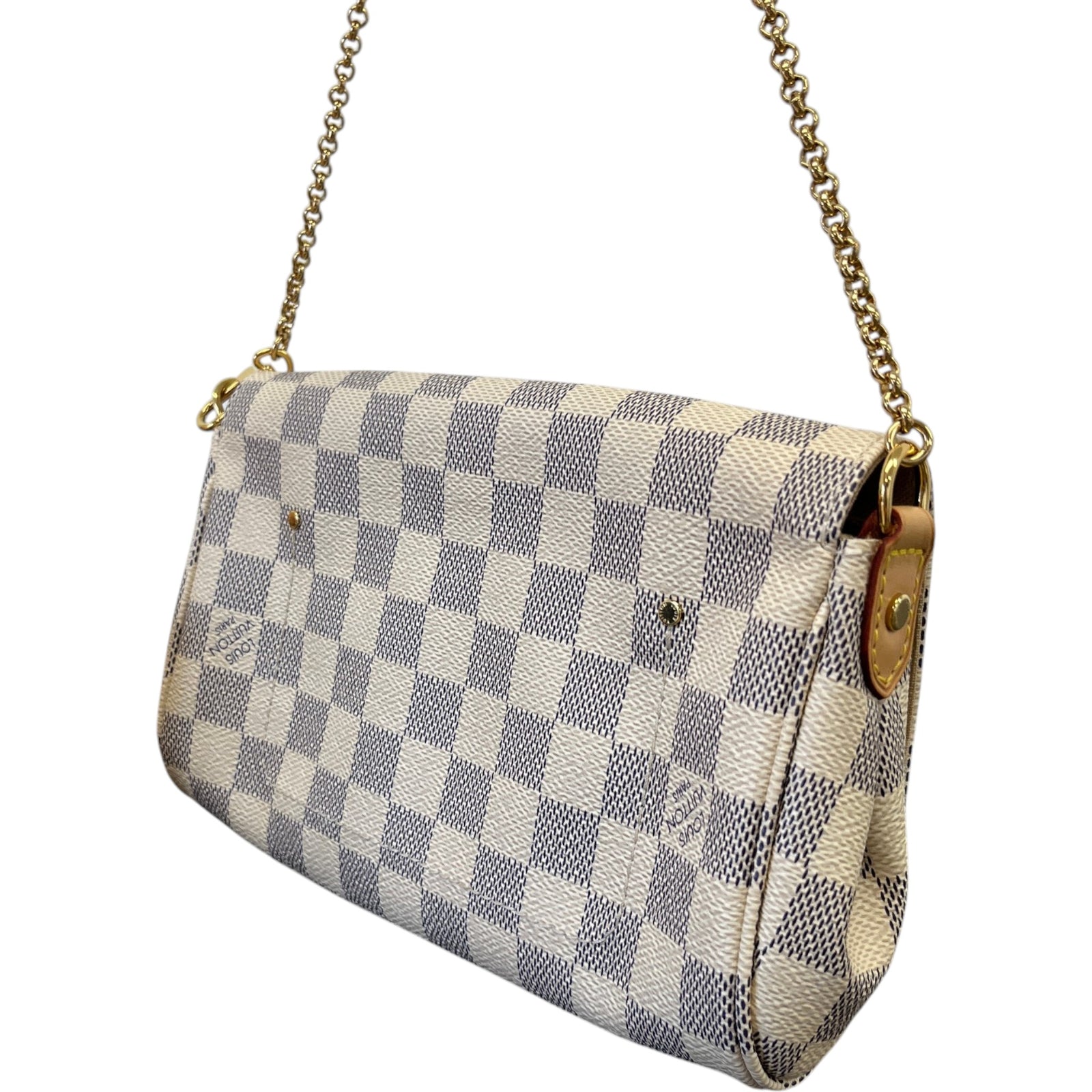 Women's Damier Azur Favorite MM Clutch Cream - Photo 10