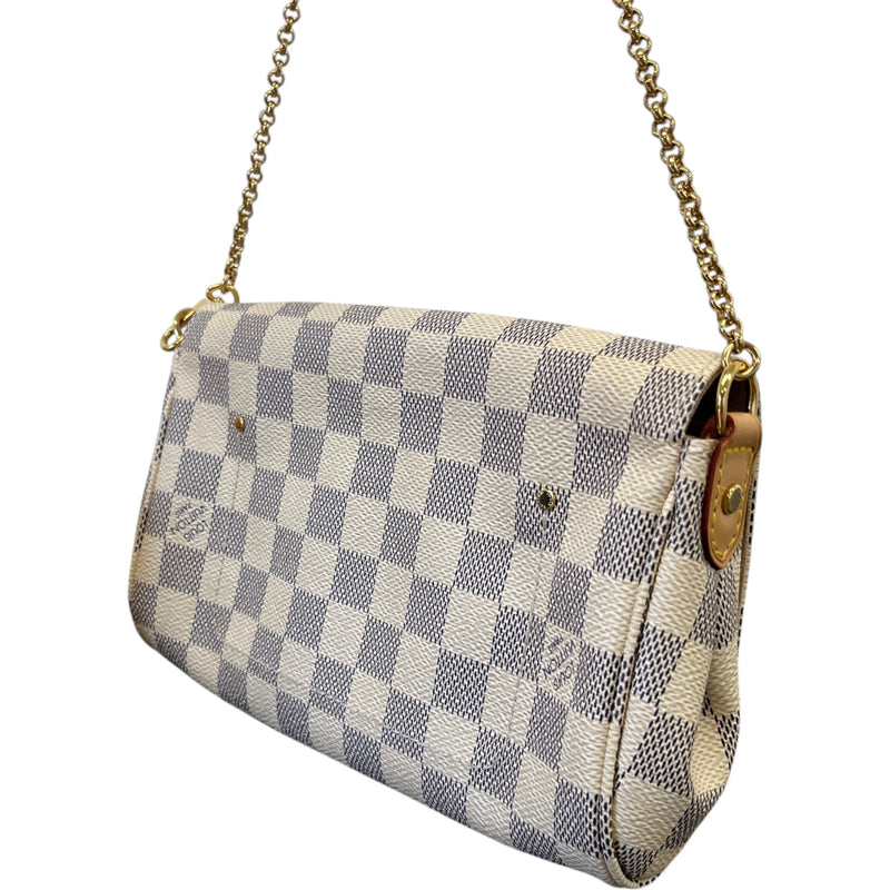 Women's Damier Azur Favorite MM Clutch Cream