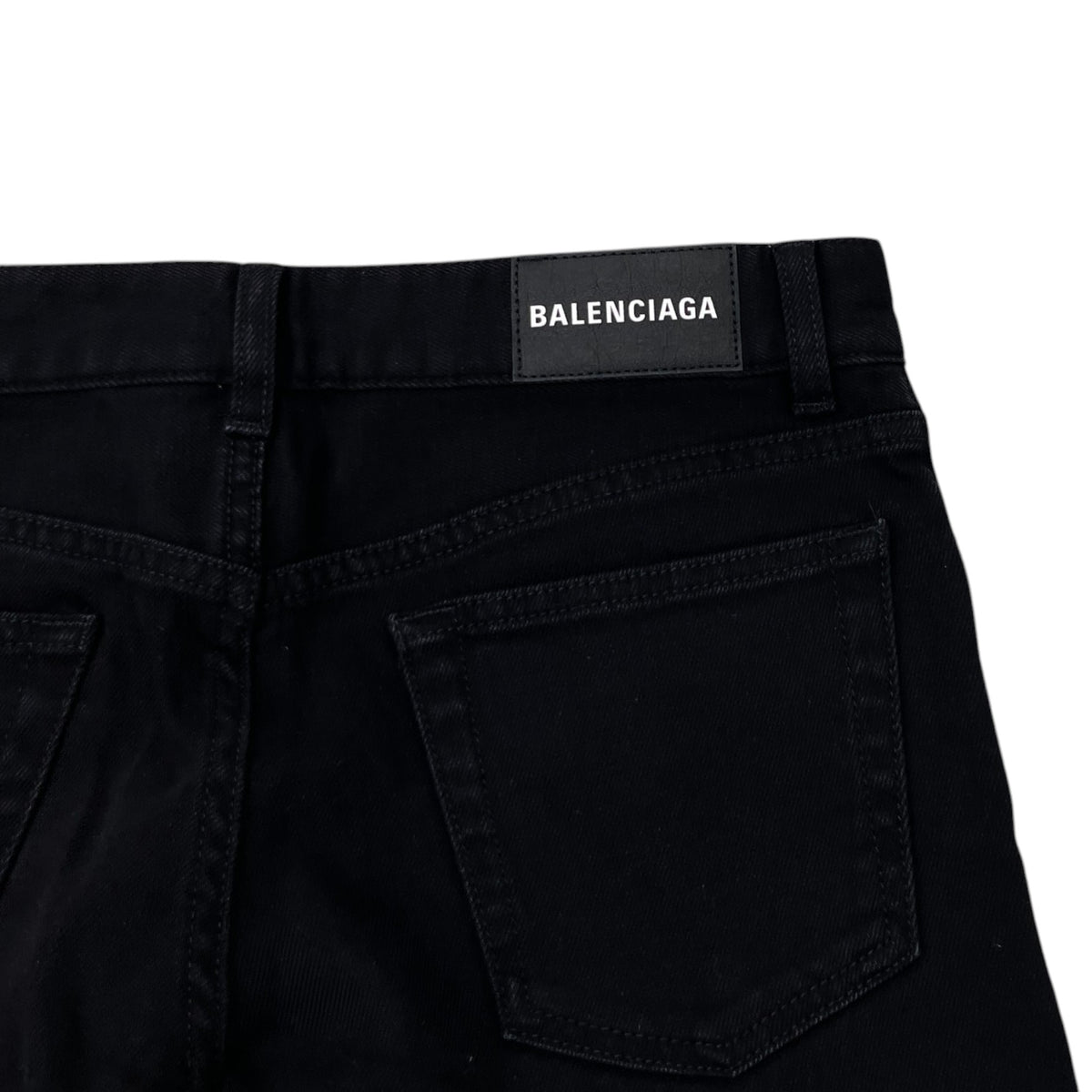 Men's Straight Embossed Logo Jeans Black Size W29 - Photo 7