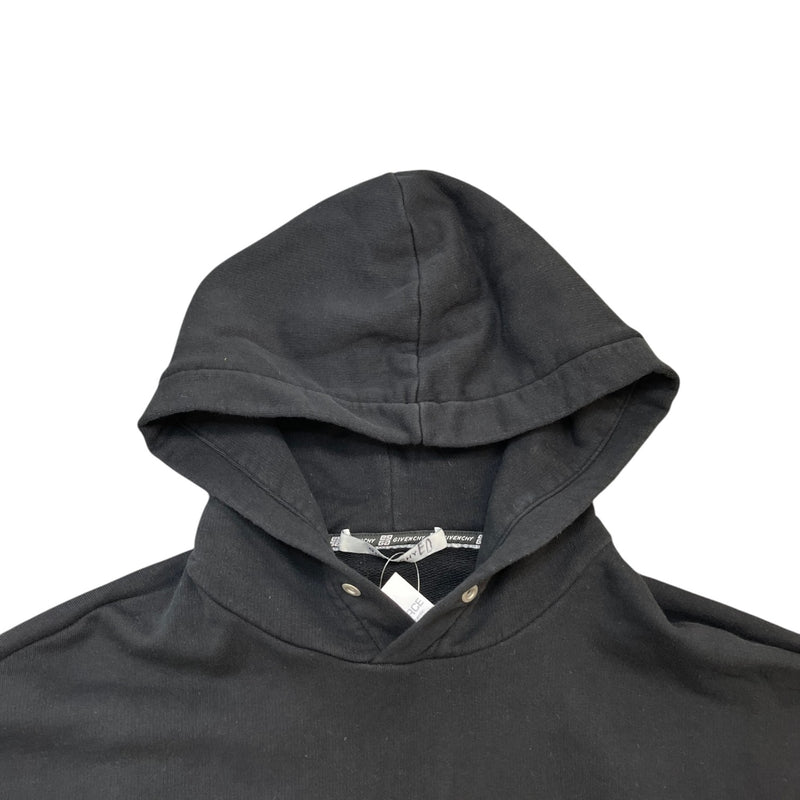 Men's Logo Print Hoodie Black Size L