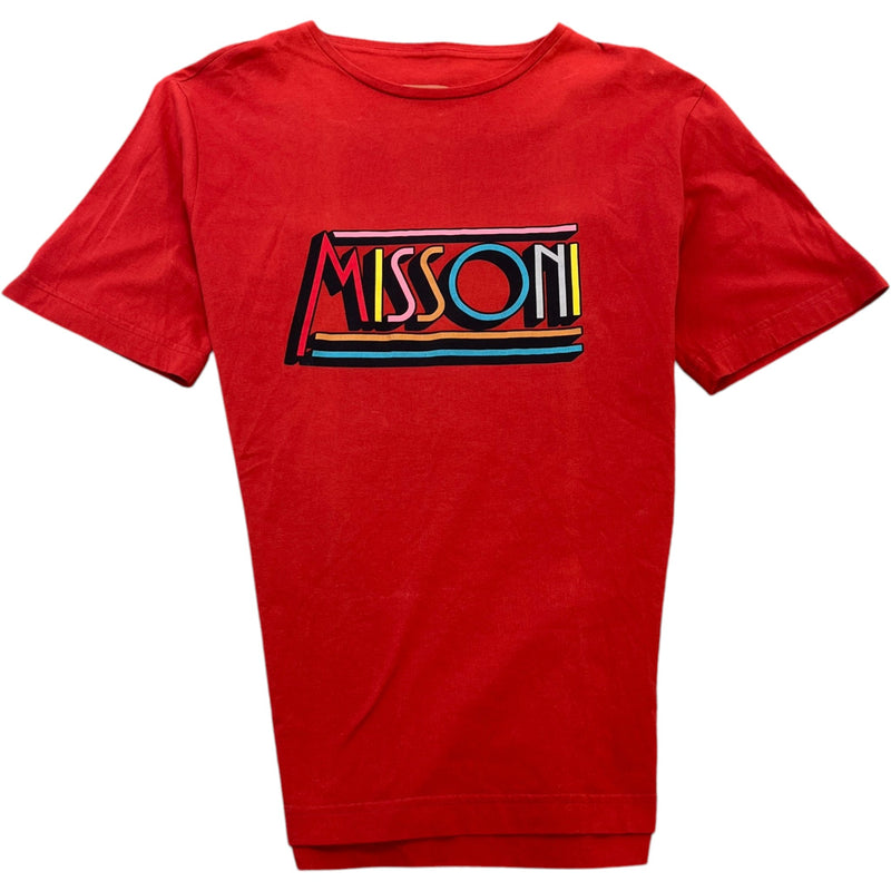 Men's Logo Print T-Shirt Red Size M