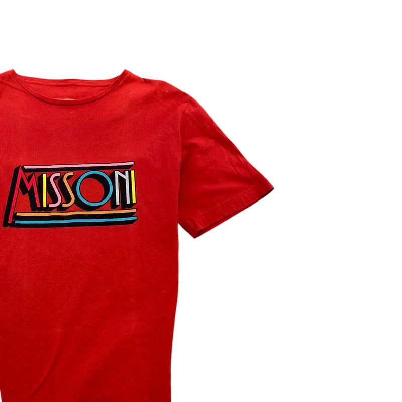 Men's Logo Print T-Shirt Red Size M