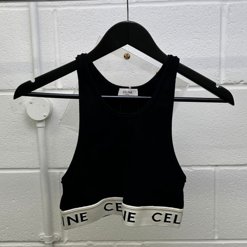 Women's Athletic Knit Sports Tank Top Black Size M