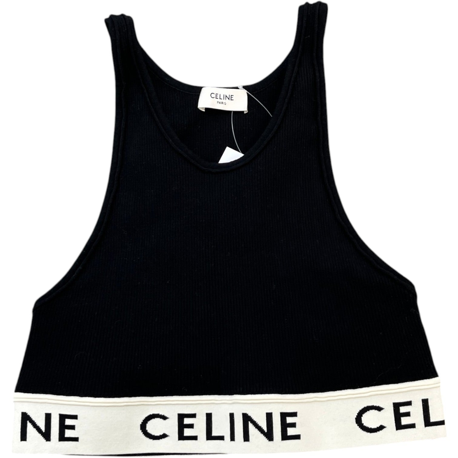 Women's Athletic Knit Sports Tank Top Black Size M - Photo 1