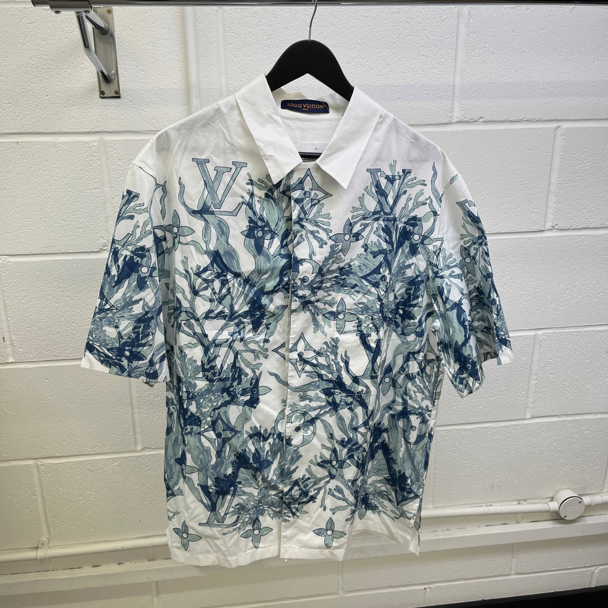 Men's Monogram Aquagarden Short Sleeve Shirt White Size L - Photo 7