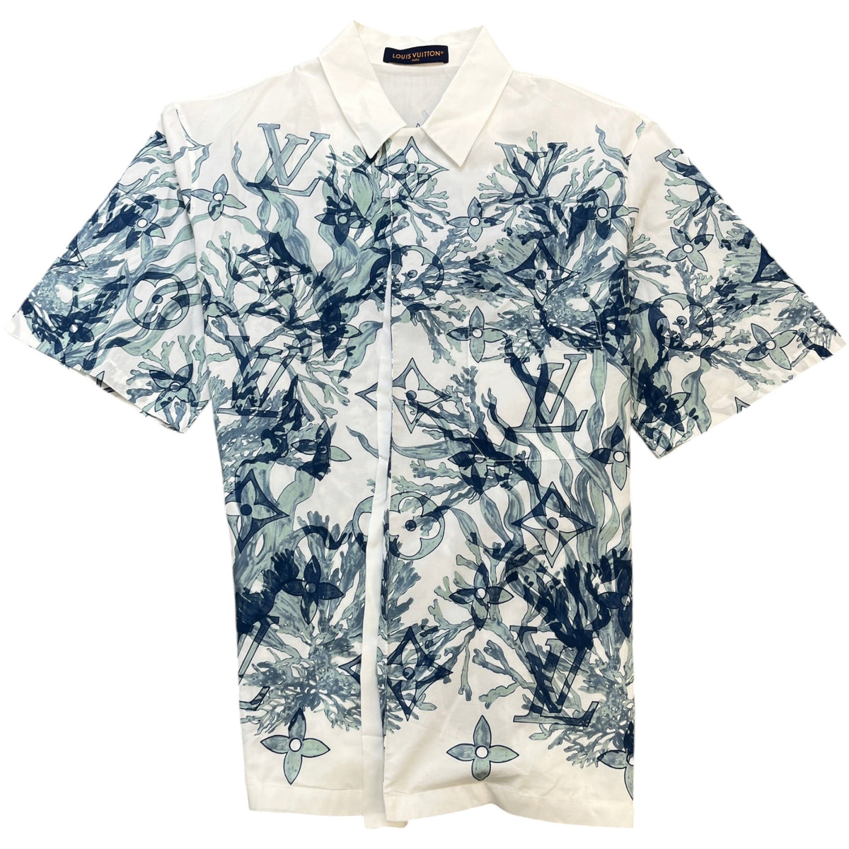 Men's Monogram Aquagarden Short Sleeve Shirt White Size L - Photo 1