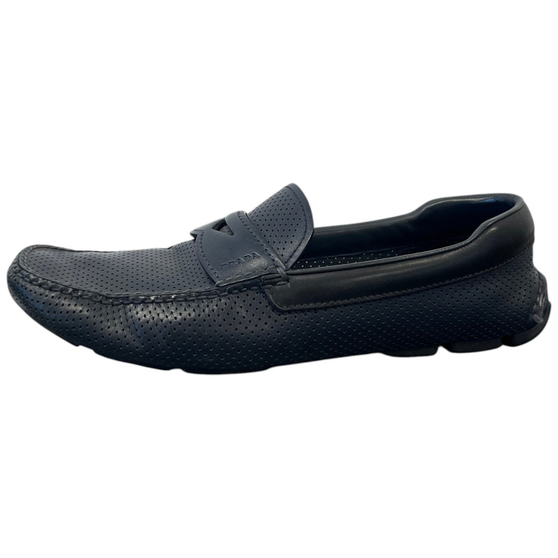 Men's Perforated Loafers Navy Size EU 42 / UK 8